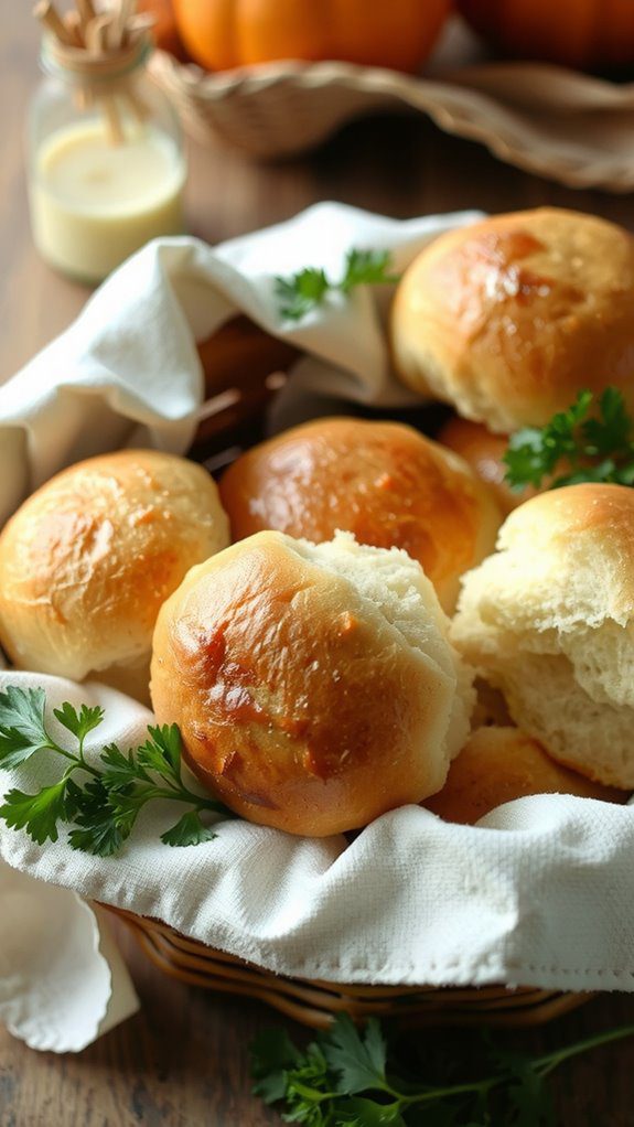 rustic basket with parsley