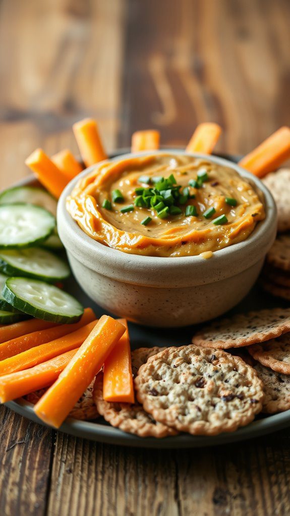 rustic bowl with dippers