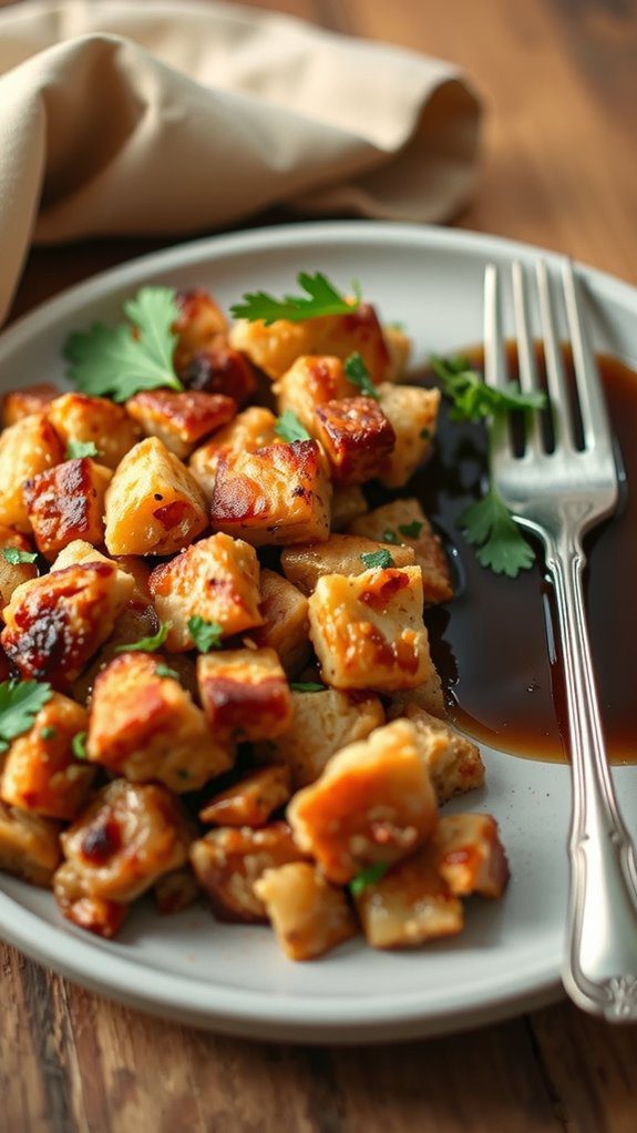 rustic dish fresh herbs