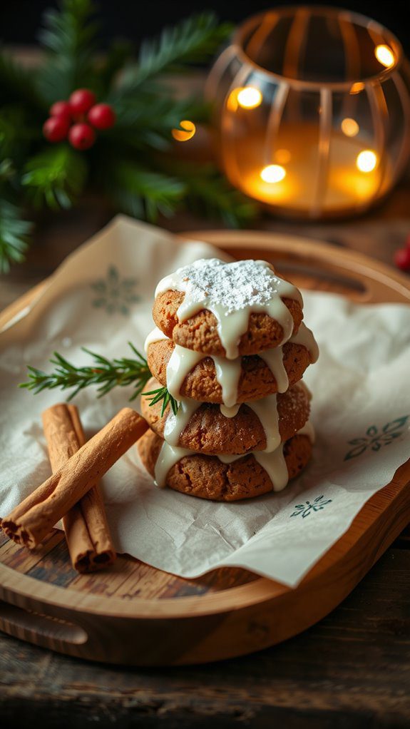 rustic tray cookie presentation