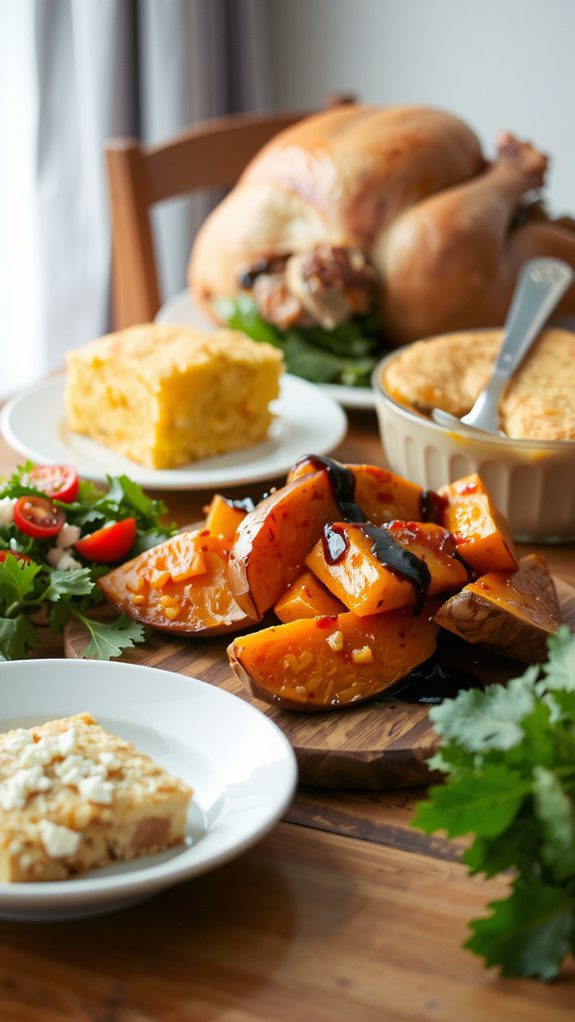 savory meats and cornbread