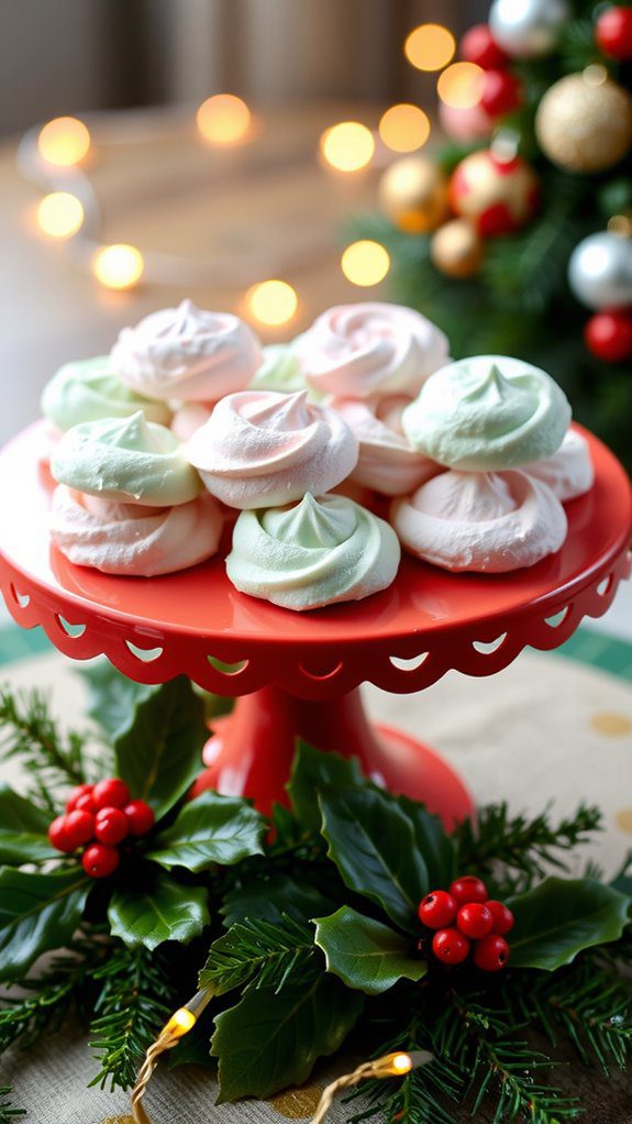 showcase colorful meringue treats
