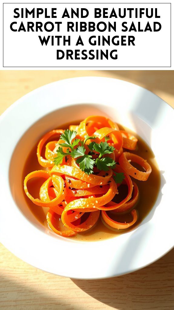 Simple and Beautiful Carrot Ribbon Salad With a Ginger Dressing