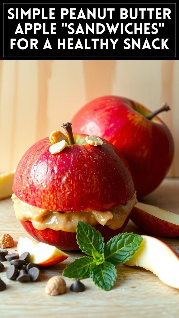 Simple Peanut Butter Apple "Sandwiches" for a Healthy Snack