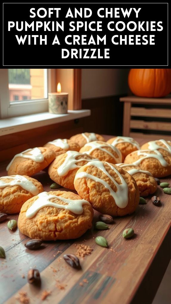 Soft and Chewy Pumpkin Spice Cookies With a Cream Cheese Drizzle