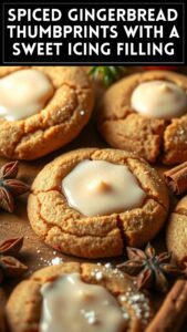 Spiced Gingerbread Thumbprints With a Sweet Icing Filling