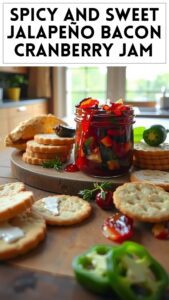 Spicy and Sweet Jalapeño Bacon Cranberry Jam