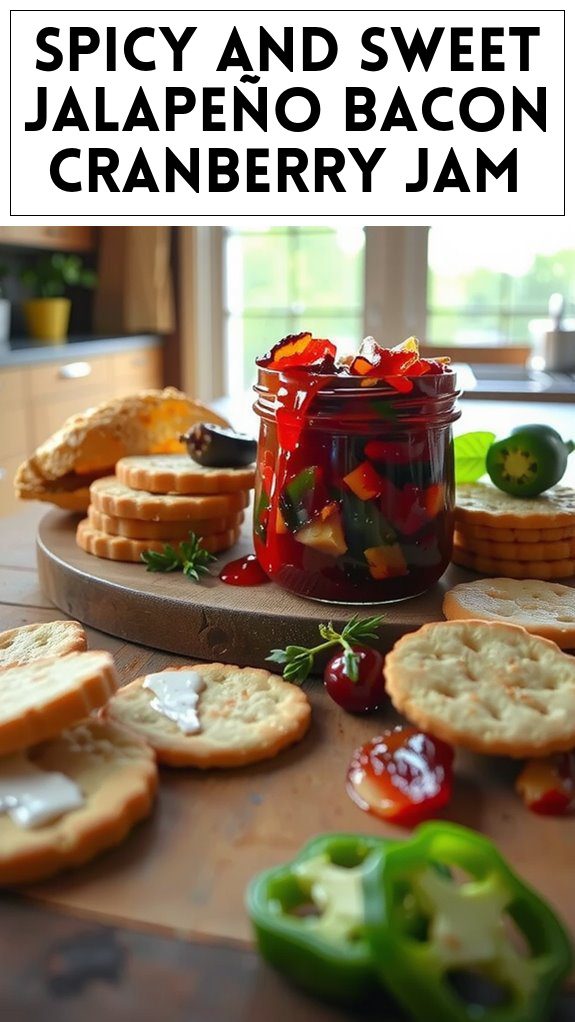 Spicy and Sweet Jalapeño Bacon Cranberry Jam