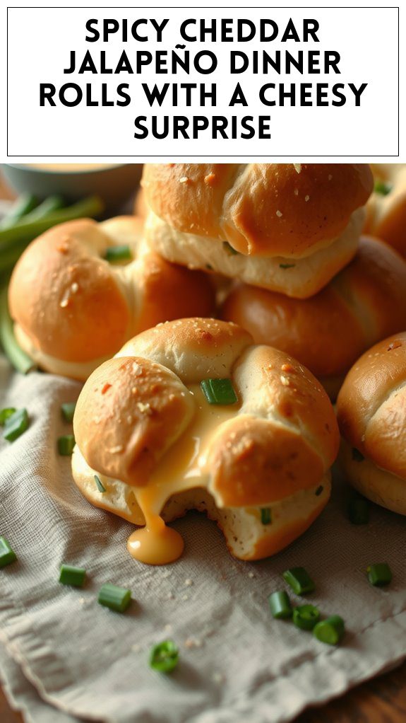 Spicy Cheddar Jalapeño Dinner Rolls With a Cheesy Surprise