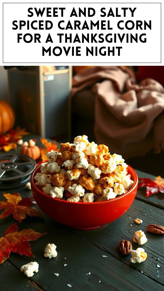 Sweet and Salty Spiced Caramel Corn for a Thanksgiving Movie Night