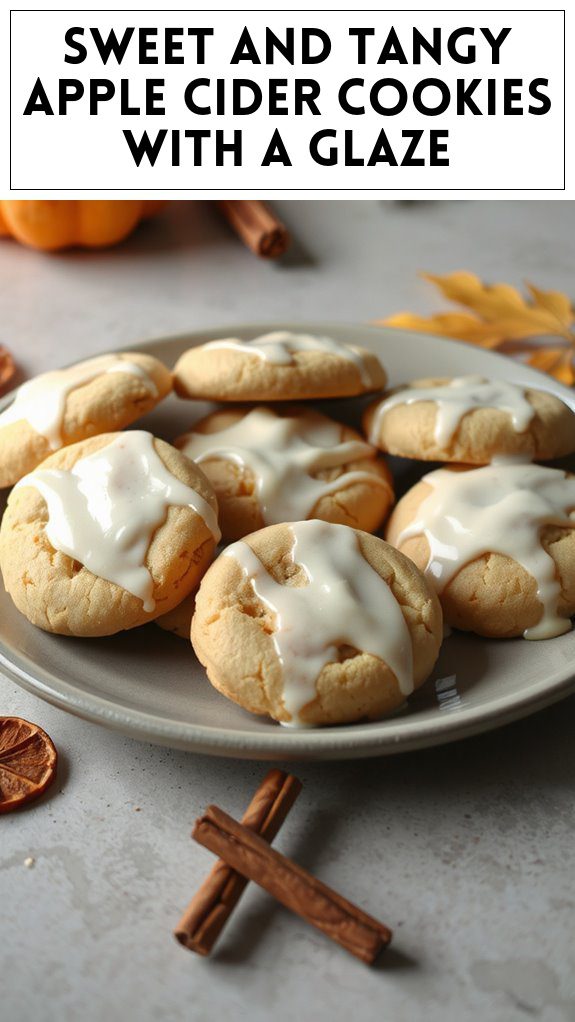 Sweet and Tangy Apple Cider Cookies With a Glaze