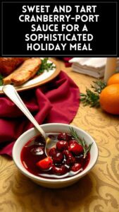 Sweet and Tart Cranberry-Port Sauce for a Sophisticated Holiday Meal
