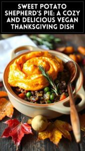 Sweet Potato Shepherd’s Pie: A Cozy and Delicious Vegan Thanksgiving Dish