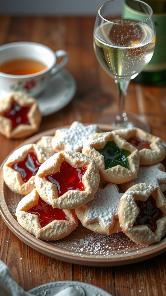 tea and sparkling wine