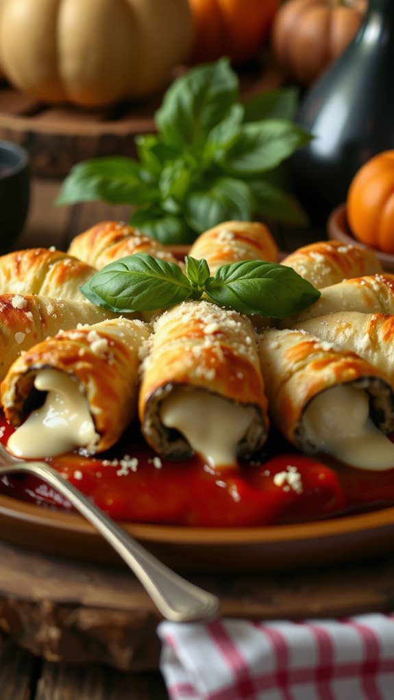 thanksgiving eggplant rollatini presentation