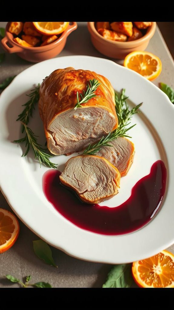 thanksgiving roast platter presentation