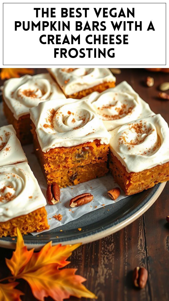 The Best Vegan Pumpkin Bars With a Cream Cheese Frosting