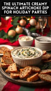 The Ultimate Creamy Spinach Artichoke Dip for Holiday Parties