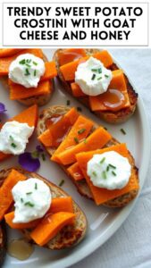 Trendy Sweet Potato Crostini With Goat Cheese and Honey