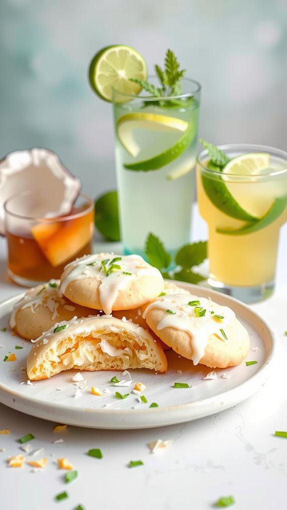 tropical drinks complement cookies