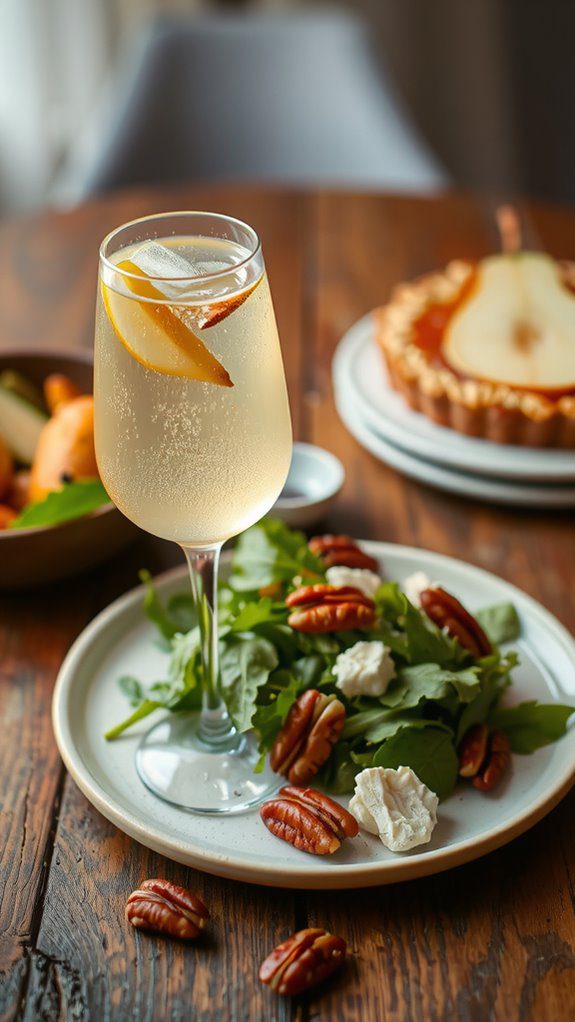 vegan ginger pear spritz pairings