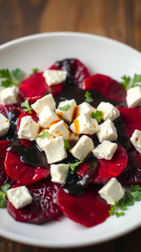 vibrant beet salad presentation