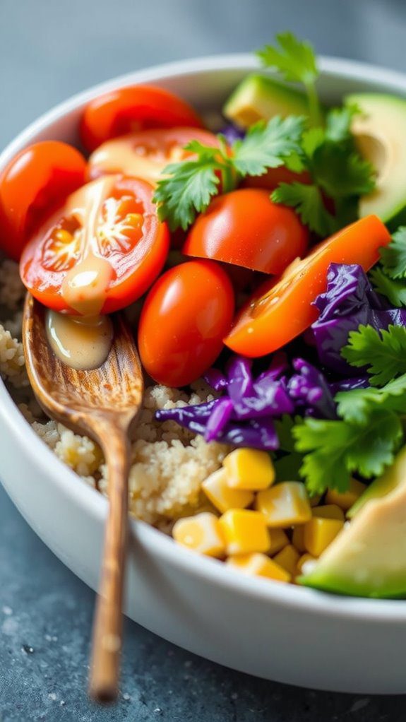 vibrant colors and layering