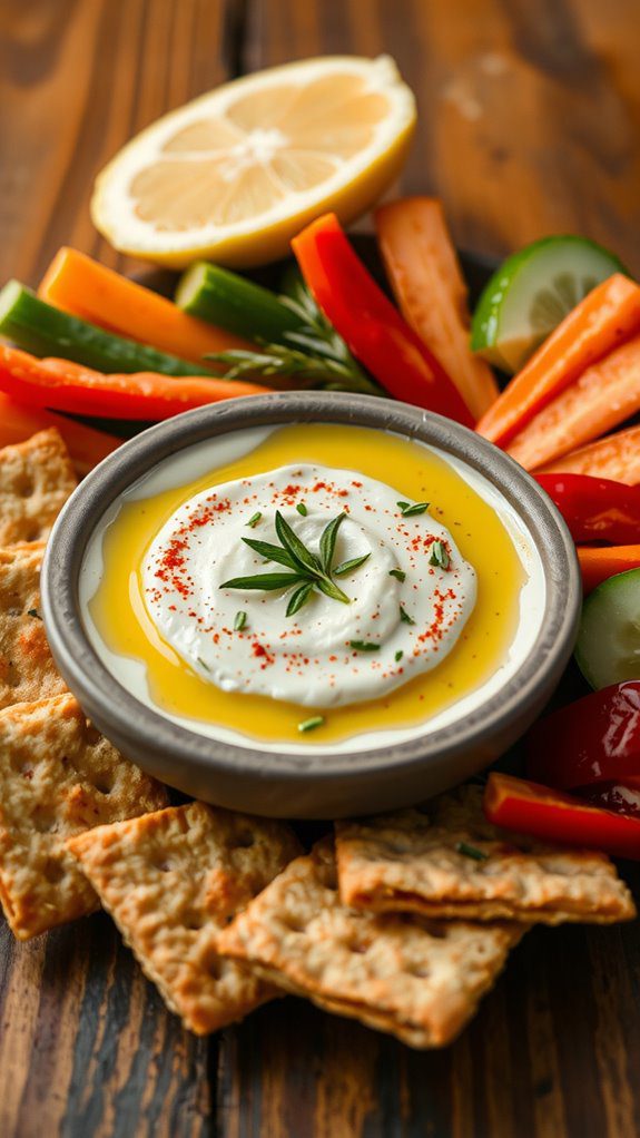 vibrant dip presentation tips