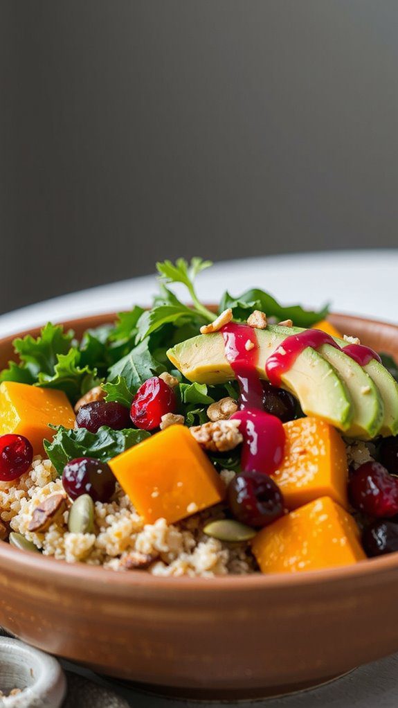 vibrant layered grain bowl