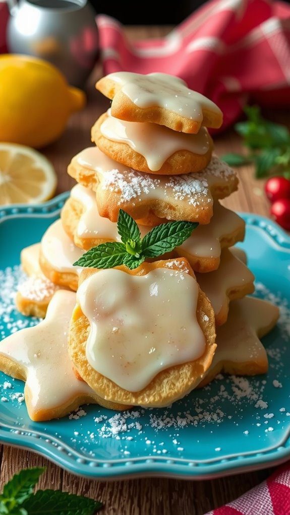 vibrant lemon cookie display