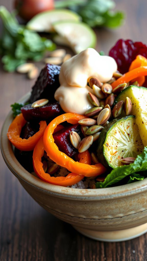 vibrant vegan bowl presentation