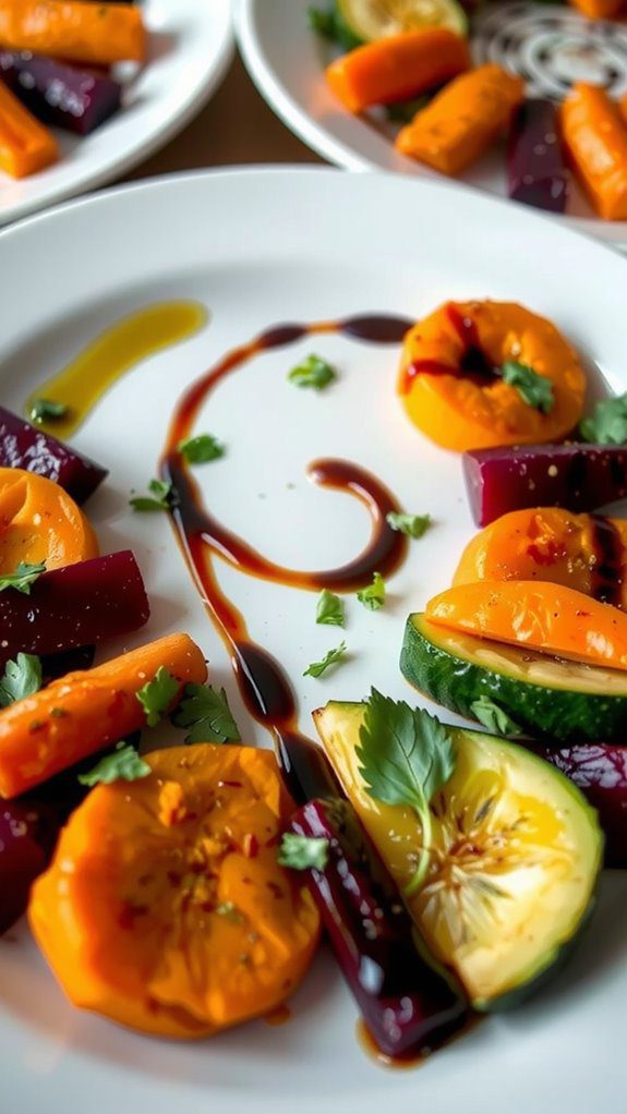 vibrant veggies elegant presentation