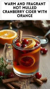 Warm and Fragrant Hot Mulled Cranberry Cider With Orange
