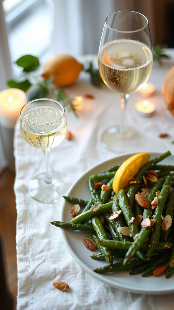 wine and sparkling water