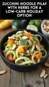 Zucchini Noodle Pilaf With Herbs for a Low-Carb Holiday Option