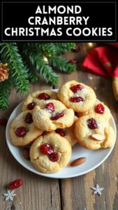 Almond Cranberry Christmas Cookies