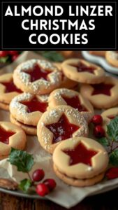 Almond Linzer Christmas Cookies