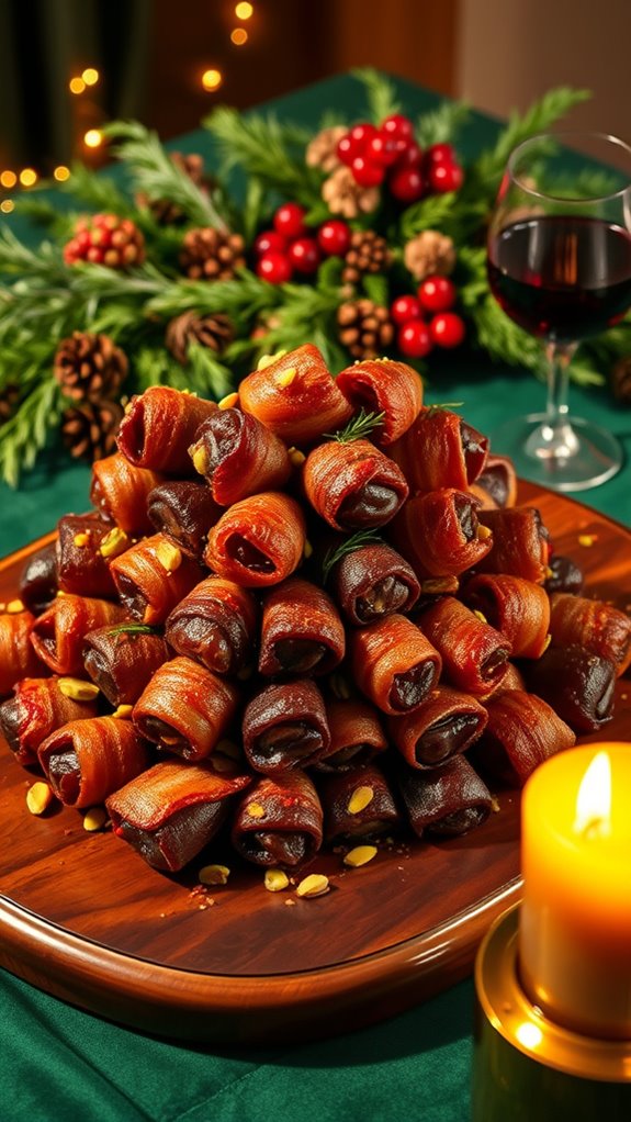 bacon wrapped spicy sweet dates