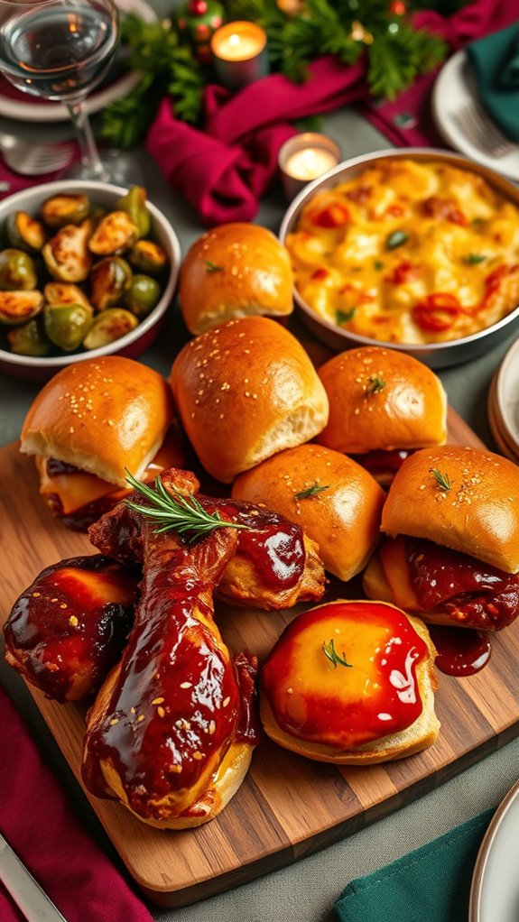 bbq chicken cheddar sliders