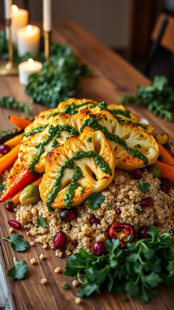 cauliflower steak with chimichurri