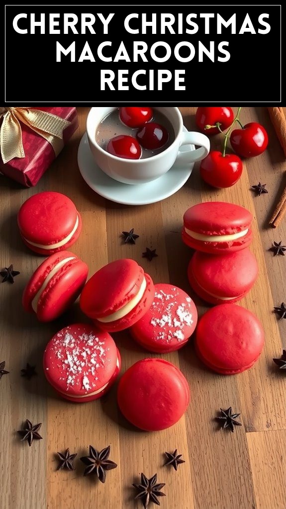 Cherry Christmas Macaroons Recipe