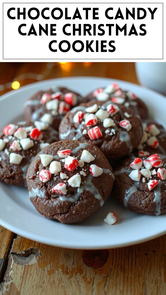 Chocolate Candy Cane Christmas Cookies