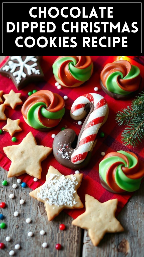 Chocolate Dipped Christmas Cookies Recipe