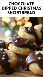Chocolate Dipped Christmas Shortbread