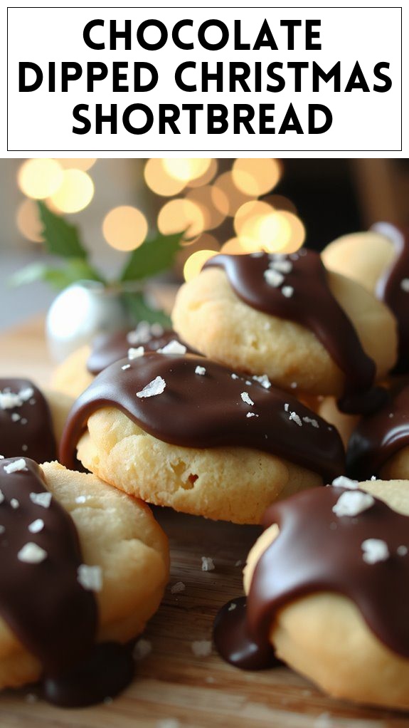 Chocolate Dipped Christmas Shortbread