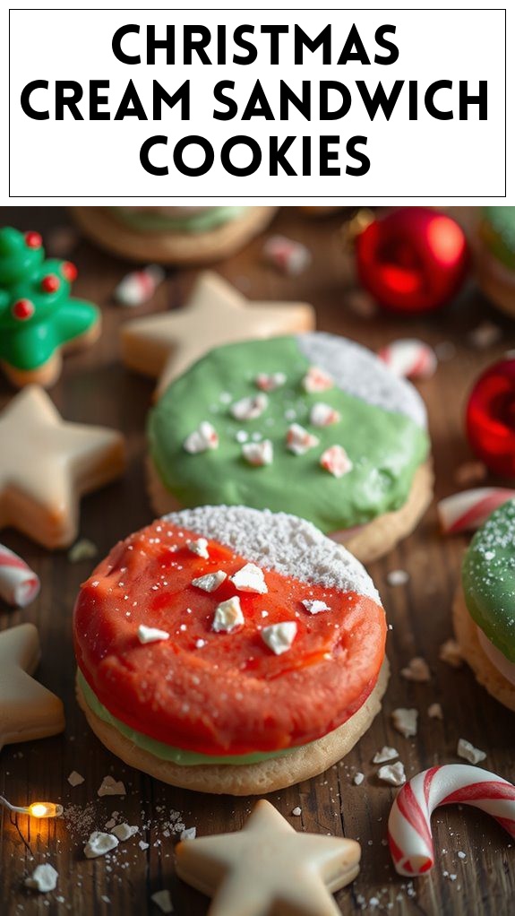 Christmas Cream Sandwich Cookies