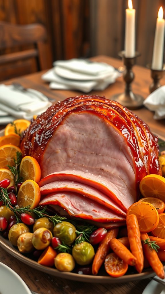 citrus glazed festive ham