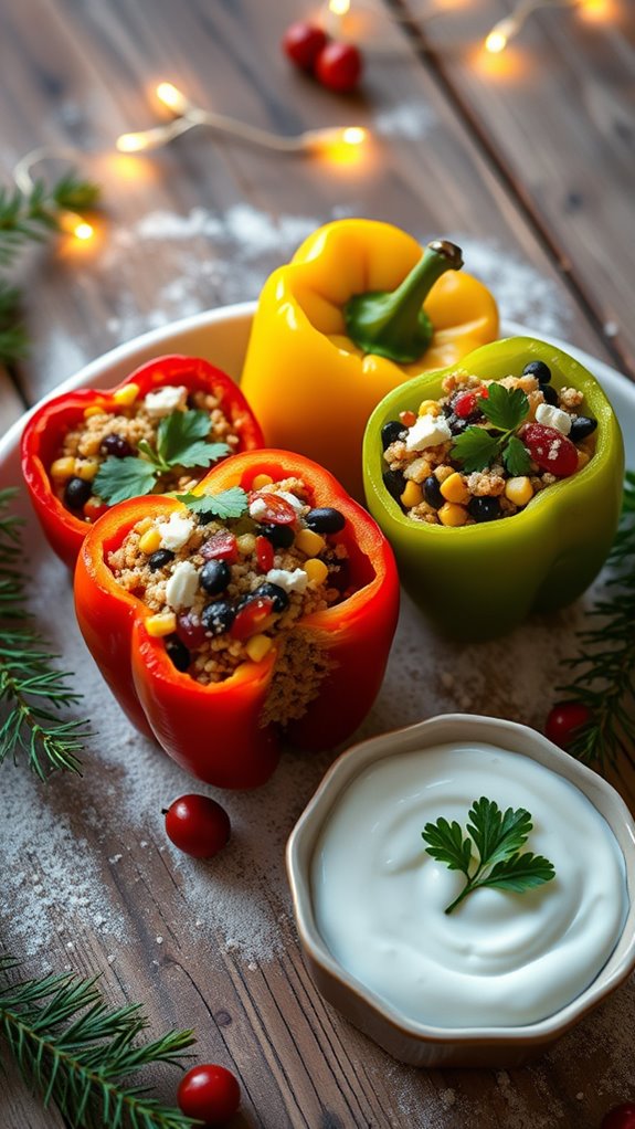 colorful nutritious stuffed peppers