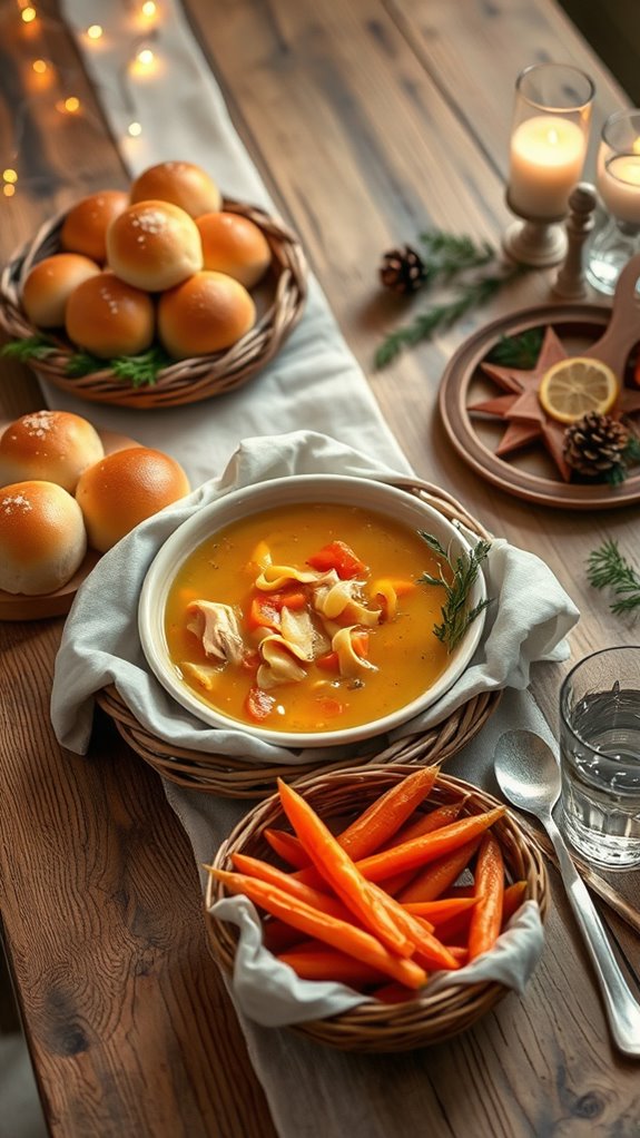 comforting christmas chicken soup