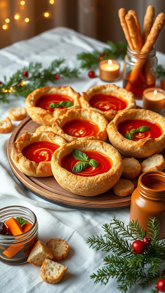 comforting soup in bread